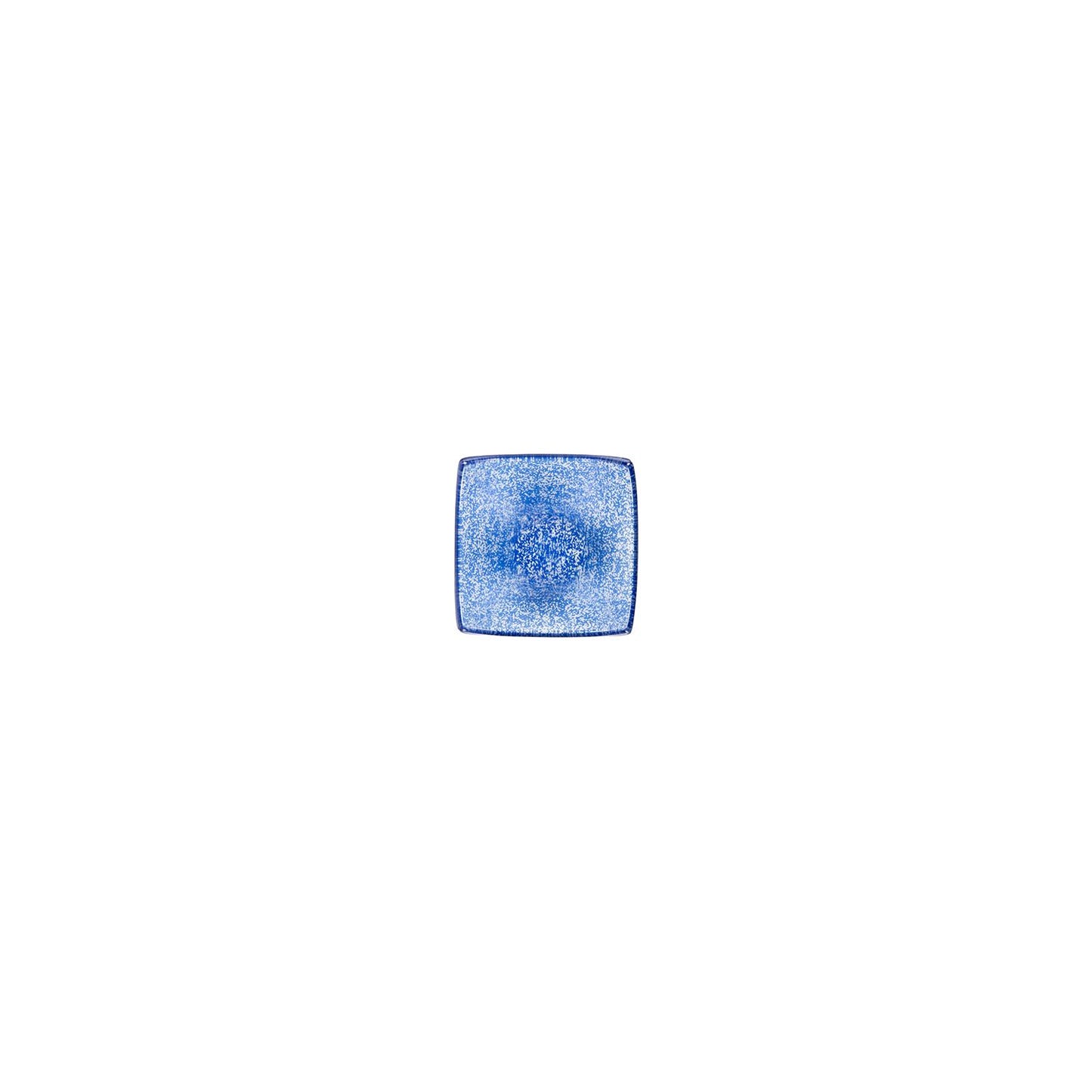 Glass Dinnerware 3.5" x 3.5" x h:1.25" 3 oz. Square Blue Glass Ramekin - Case Pack: 24