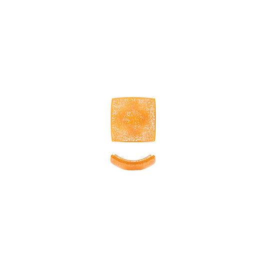 Glass Dinnerware 3.5" x 3.5" x h:1.25" 3 oz. Square Orange Glass Ramekin - Case Pack: 24