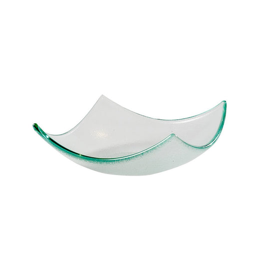 Turgla Fusion Glass 5.75" x 5.75" x h:2" 7 oz. Square Clear Glass Bowl