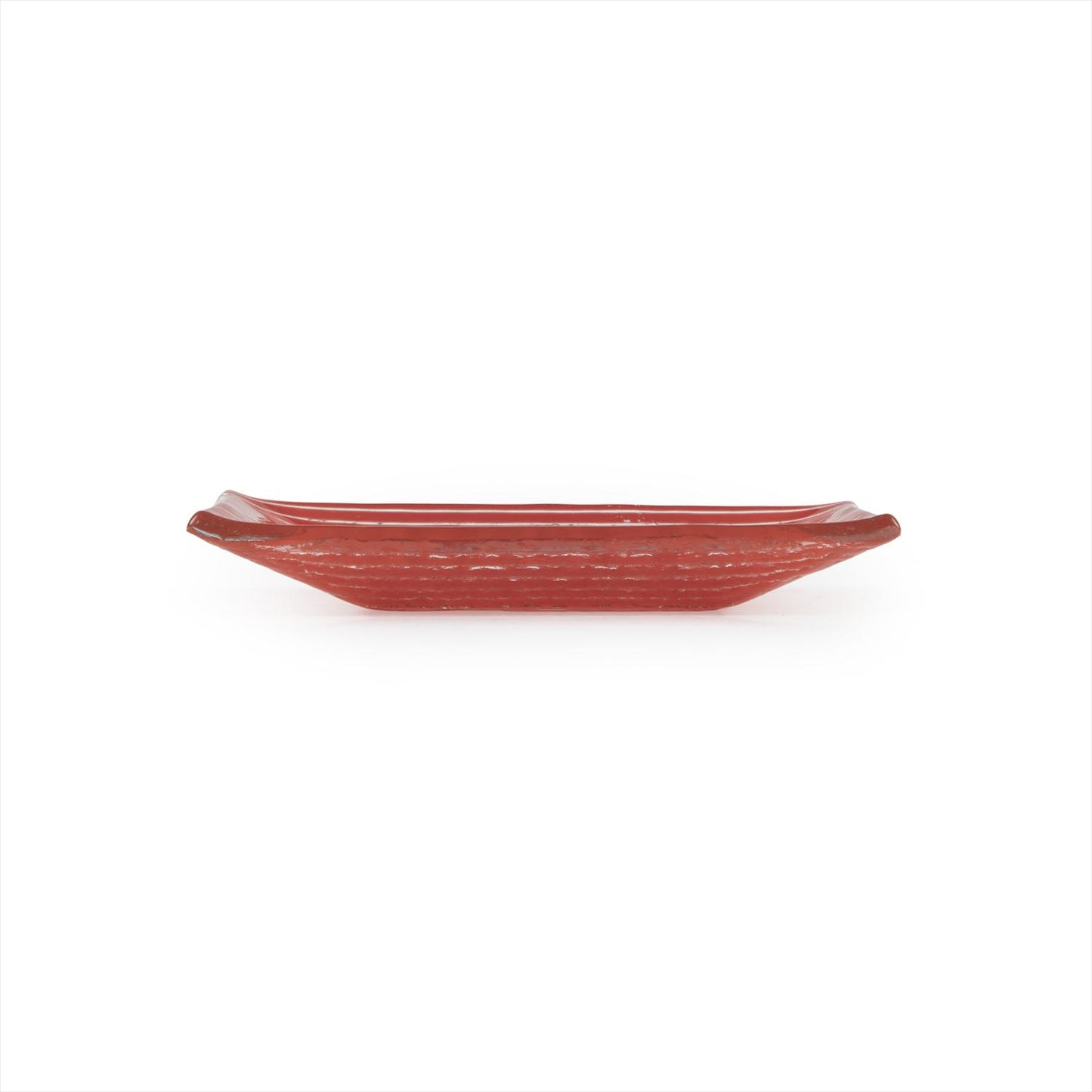 Glass Dinnerware 4.25" x 2.5" x h:0.5" 1 oz. Rectangular Red Glass Ramekin - Case Pack: 24