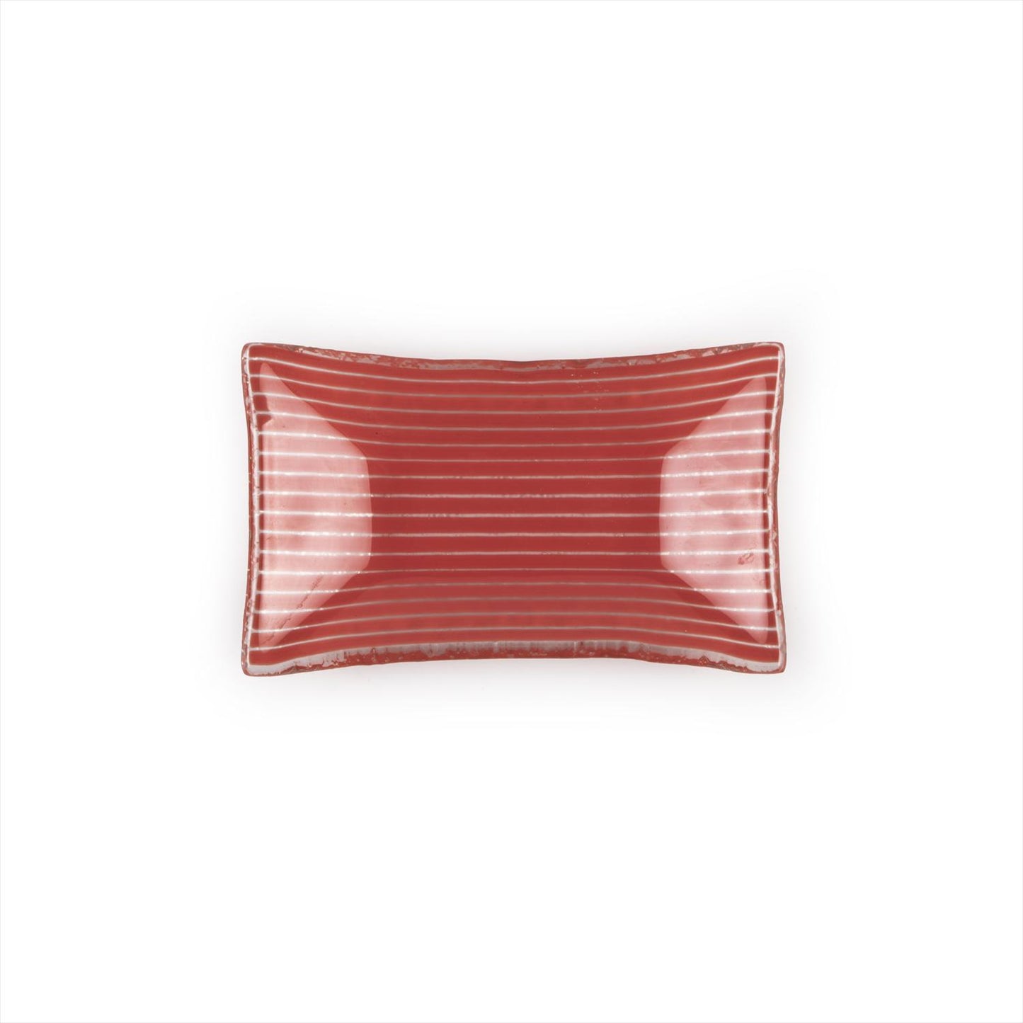 Glass Dinnerware 4.25" x 2.5" x h:0.5" 1 oz. Rectangular Red Glass Ramekin - Case Pack: 24