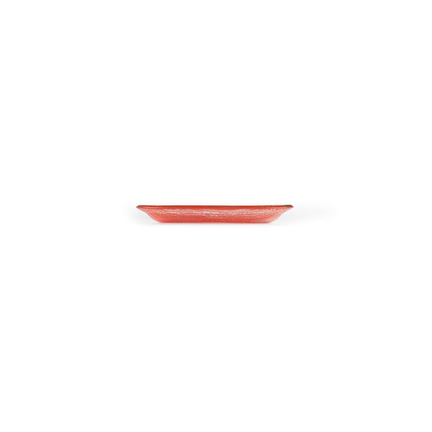 Glass Dinnerware 7.75" x 4.25" x h:0.5" Oval Red Glass Platter - Case Pack: 12