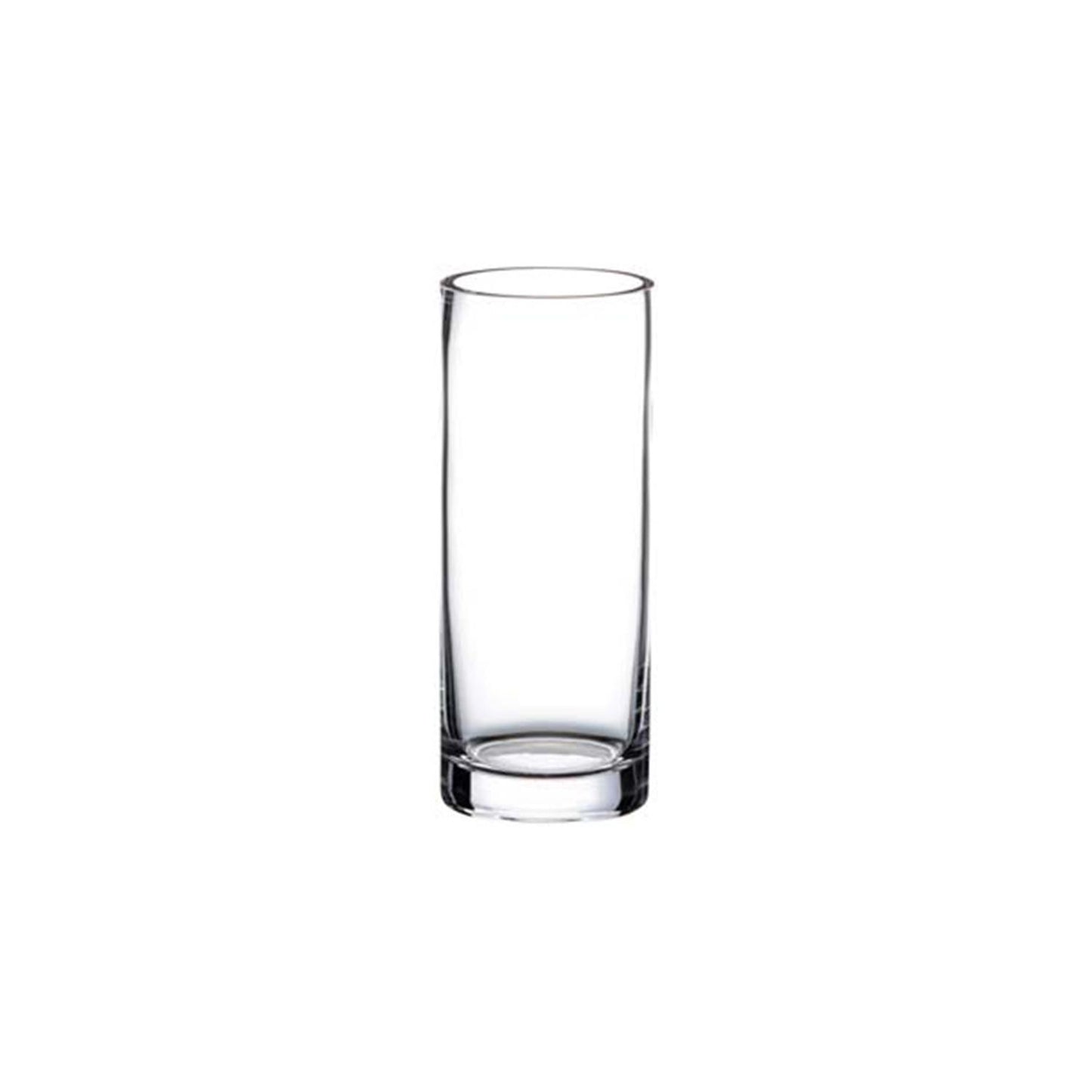 Decorative Senses dia.4" h:10" Round Clear Glass Vase - Case Pack: 6