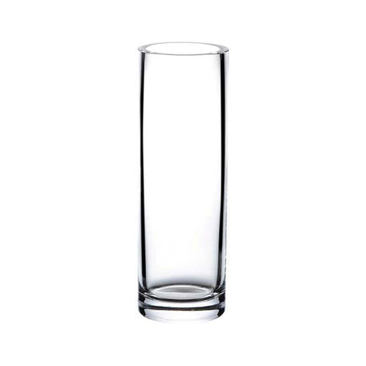 Decorative Senses dia.5" h:15" Round Clear Glass Vase - Case Pack: 4