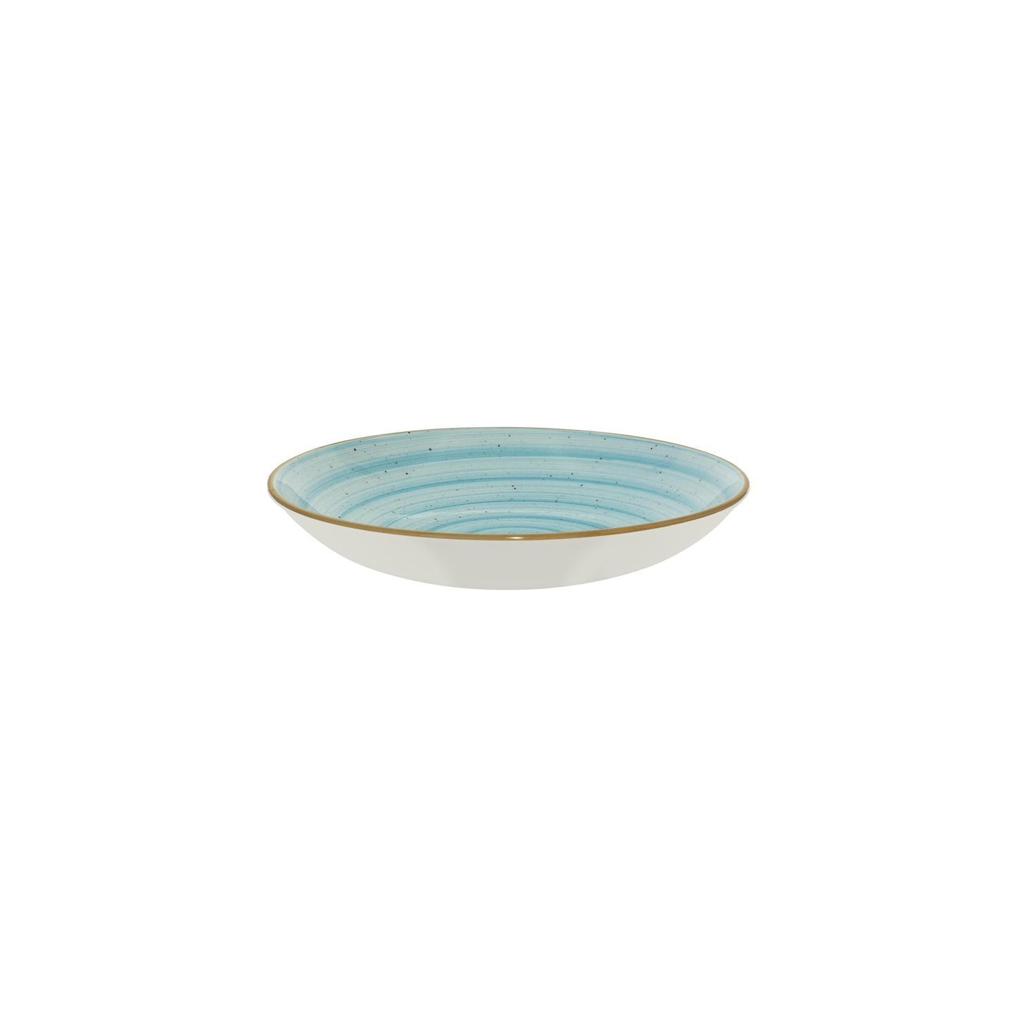 Turgla Vitrified Aqua dia.10" h:2" 44 oz. Round Blue Vitrified Bowl - Case Pack: 6