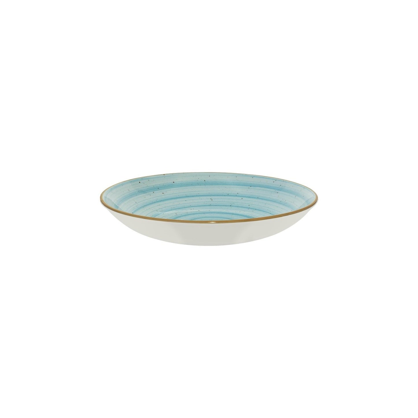 Turgla Vitrified Aqua dia.11" h:2.5" 57 oz. Round Blue Vitrified Bowl - Case Pack: 6
