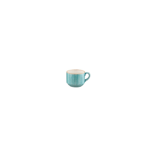 Turgla Vitrified Aqua dia.3.25" h:2.5" 7 oz. Round Blue Vitrified Cup - Case Pack: 6