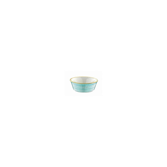 Turgla Vitrified Aqua dia.4.75" h:1.75" 10 oz. Round Blue Vitrified Bowl - Case Pack: 24