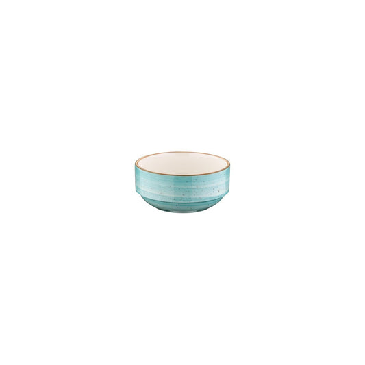Turgla Vitrified Aqua dia.5.5" h:2.5" 17 oz. Round Blue Vitrified Bowl - Case Pack: 12