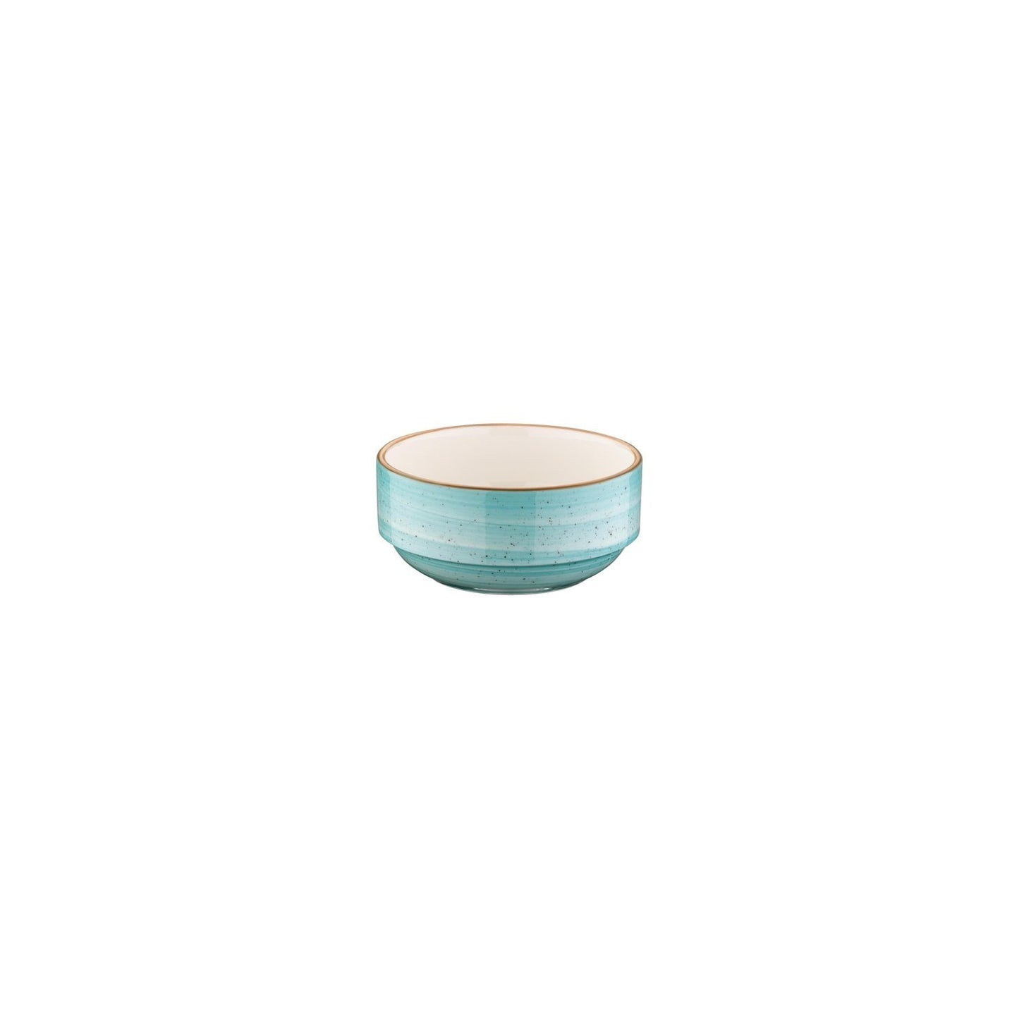 Turgla Vitrified Aqua dia.5.5" h:2.5" 17 oz. Round Blue Vitrified Bowl - Case Pack: 12