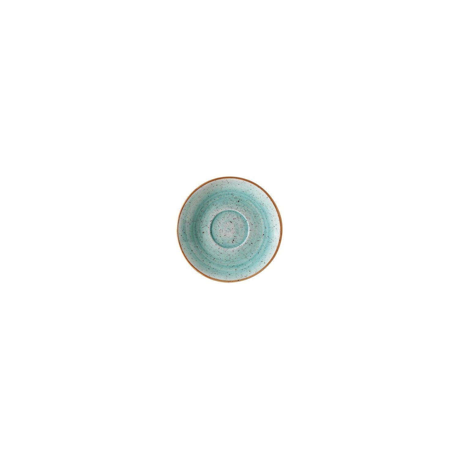 Aqua dia.5" Round Blue Vitrified Saucer
