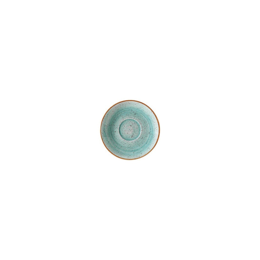 Aqua dia.5" Round Blue Vitrified Saucer