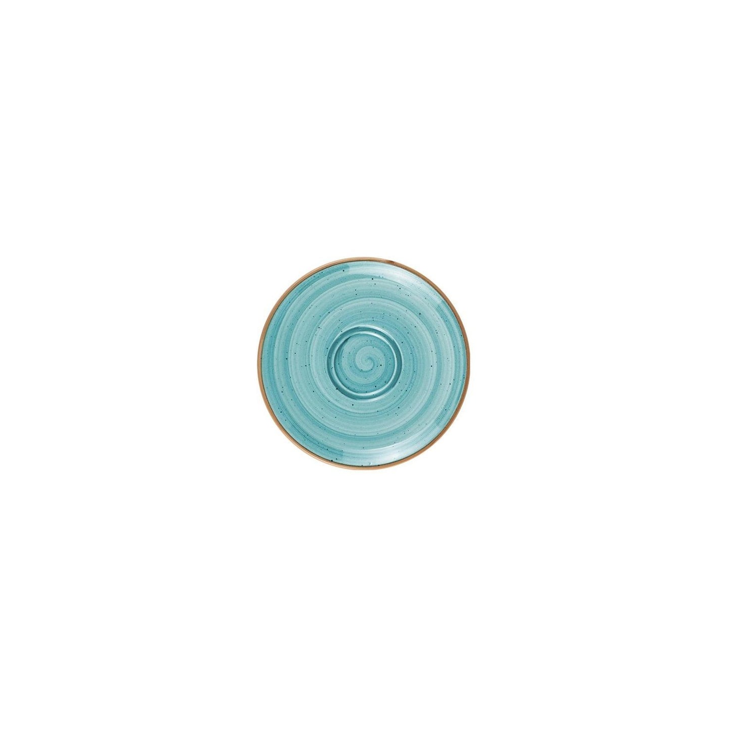 Turgla Vitrified Aqua dia.6.25" Round Blue Vitrified Saucer - Case Pack: 6