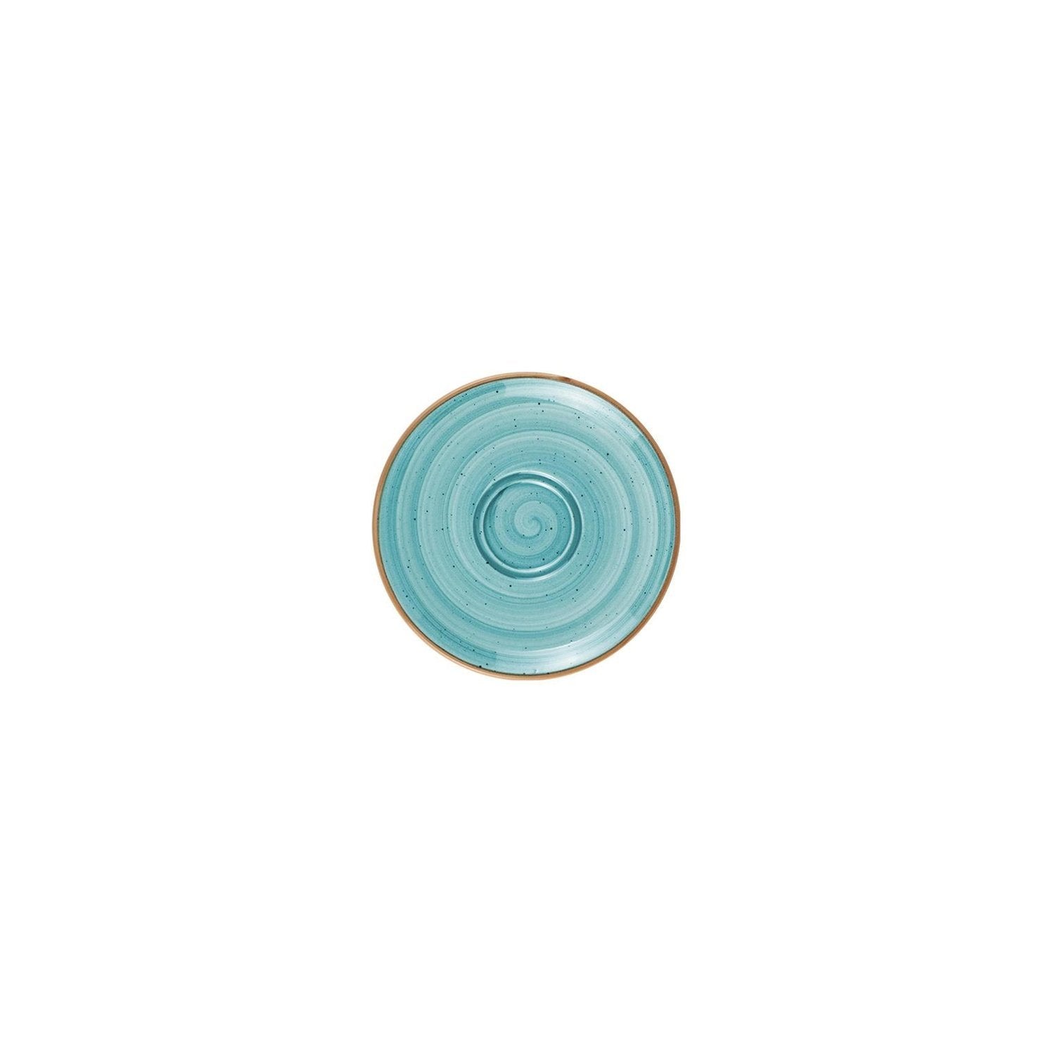 Aqua dia.6.25" Round Blue Vitrified Saucer