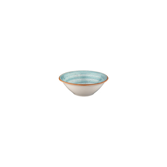 Turgla Vitrified Aqua dia.6.25" h:2" 13 oz. Round Blue Vitrified Bowl - Case Pack: 12