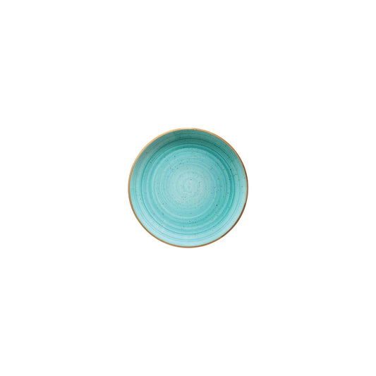 Turgla Vitrified Aqua dia.6.75" Round Blue Vitrified Plate - Case Pack: 12