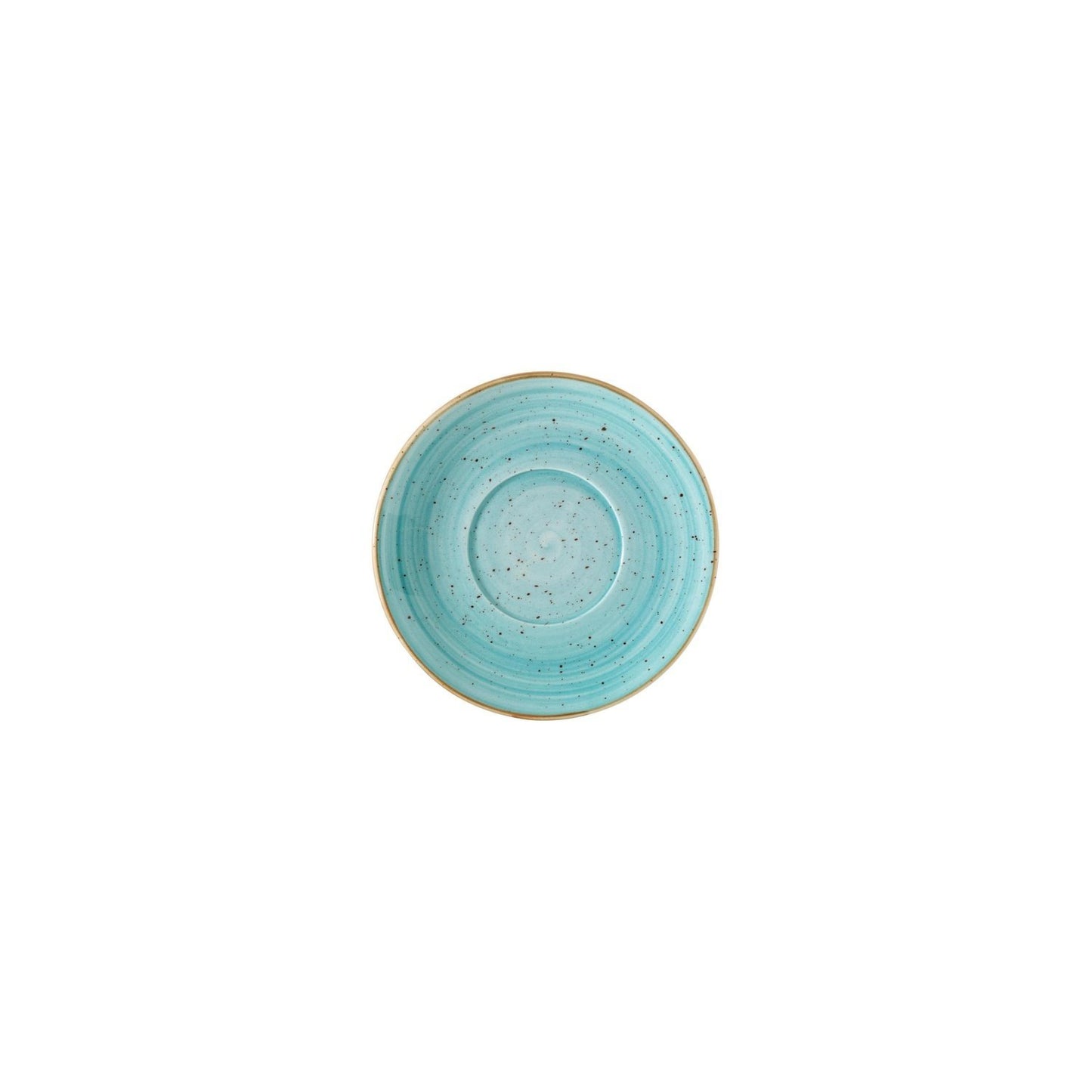 Turgla Vitrified Aqua dia.6.75" Round Blue Vitrified Saucer - Case Pack: 12