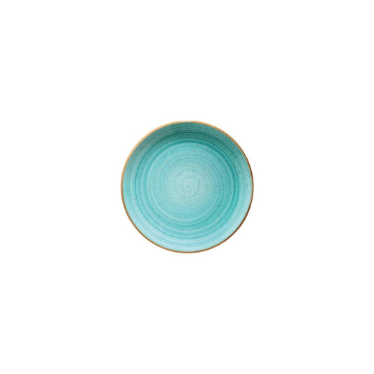 Turgla Vitrified Aqua dia.7.5" Round Blue Vitrified Plate - Case Pack: 12