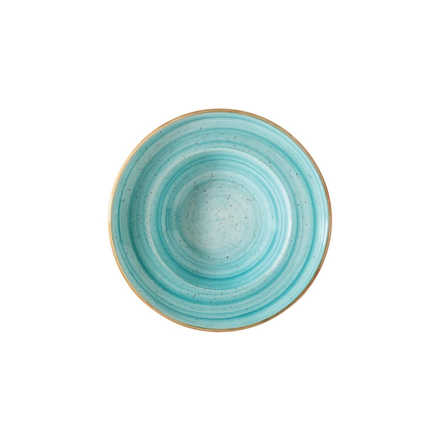 Turgla Vitrified Aqua dia.10.75" h:2.25" 16 oz. Round Blue Vitrified Bowl - Case Pack: 6