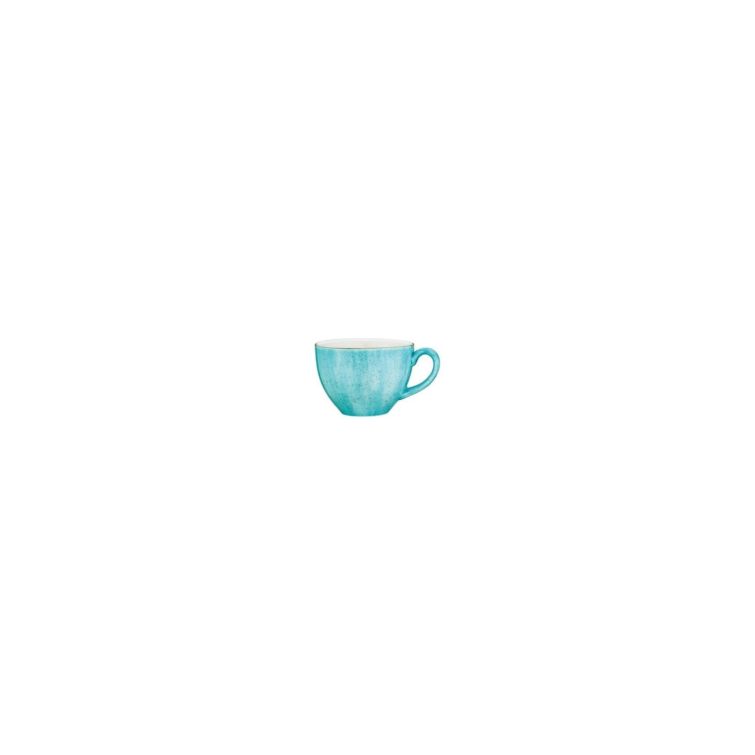 Aqua dia.3.5" h:2.75" 7 oz. Round Blue Vitrified Cup