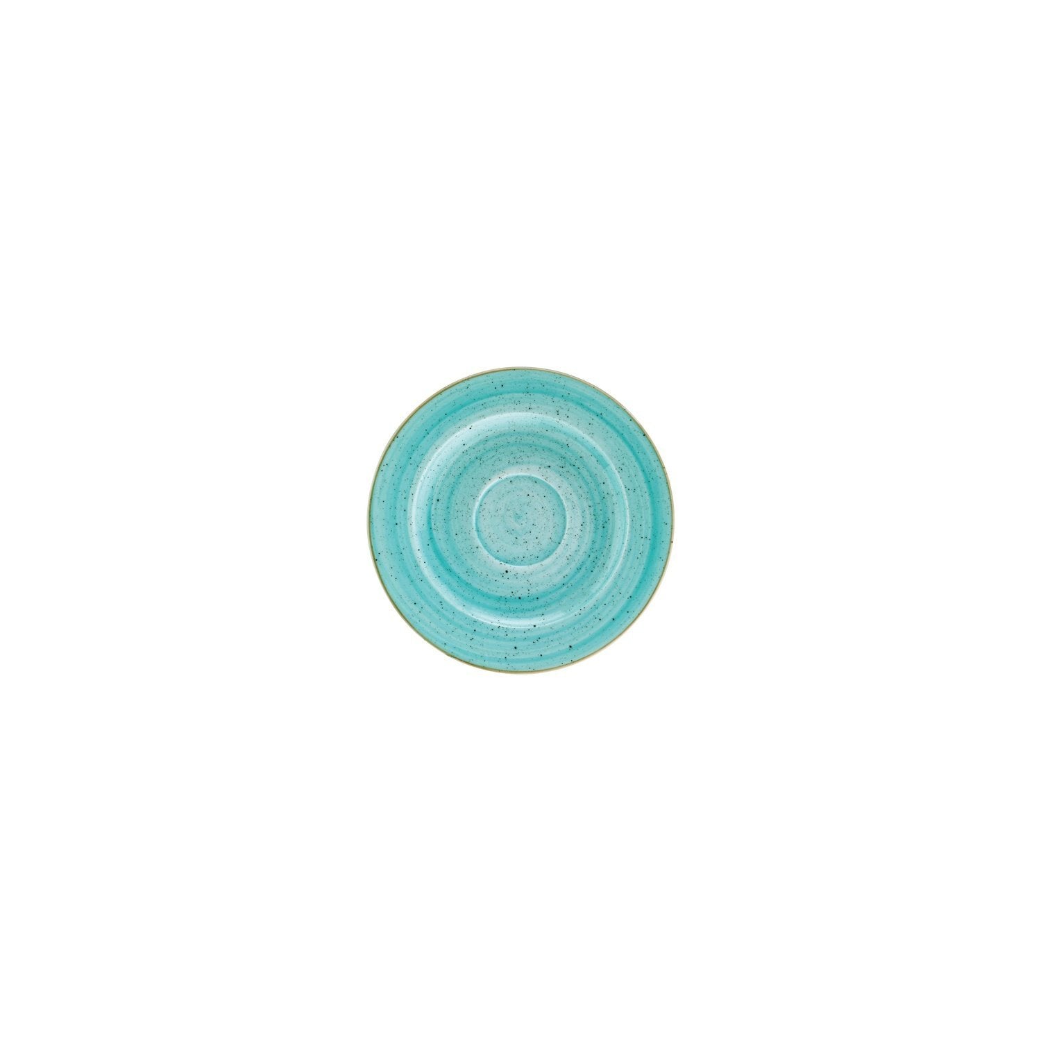 Aqua dia.6.25" Round Blue Vitrified Saucer