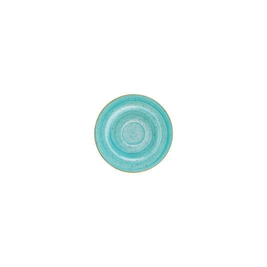 Aqua dia.6.25" Round Blue Vitrified Saucer