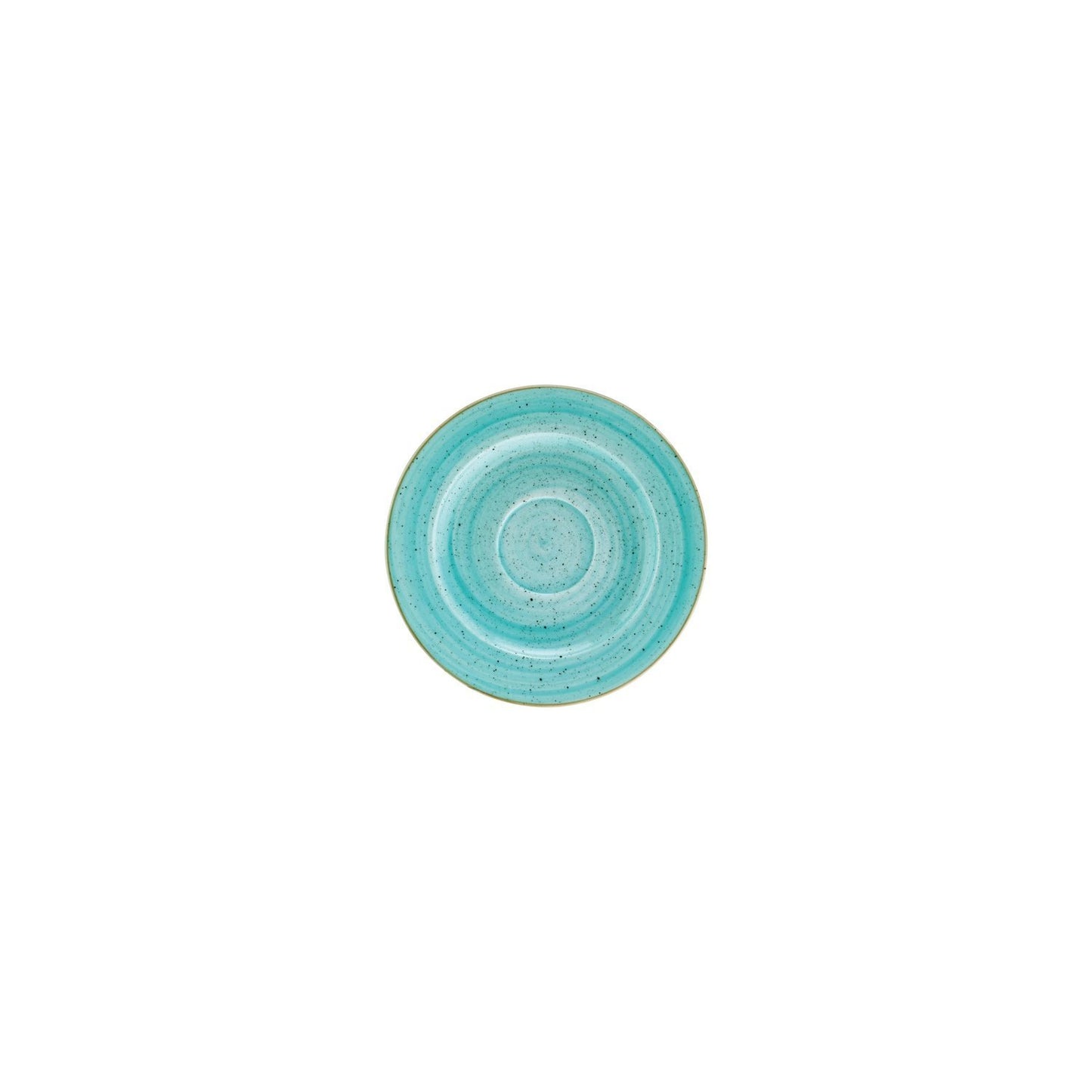 Aqua dia.6.25" Round Blue Vitrified Saucer