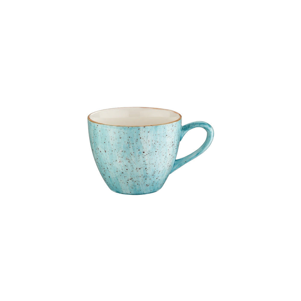 Porcelain Aqua dia.2.5" h:2" 3 oz. Round Blue Porcelain Espresso Cup - Case Pack: 6