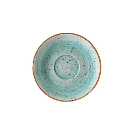 Porcelain Aqua dia.4.75" Round Blue Porcelain Saucer - Case Pack: 6