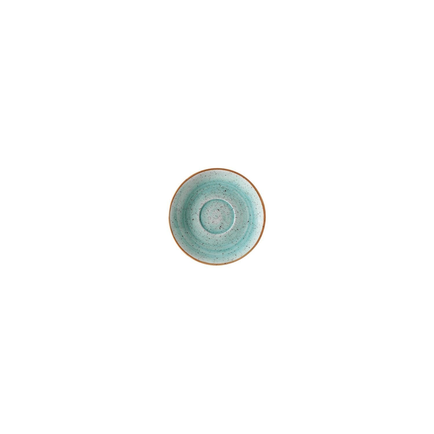 Aqua dia.4.75" Round Blue Vitrified Saucer