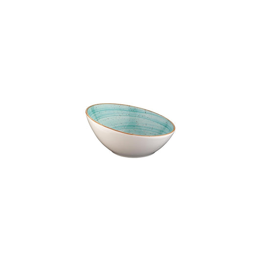 Turgla Vitrified Aqua dia.7.25" h:3.25" 15 oz. Round Blue Vitrified Bowl - Case Pack: 6