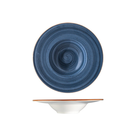 Turgla Vitrified Dusk dia.11" h:2.5" 14 oz. Round Blue Vitrified Bowl - Case Pack: 6