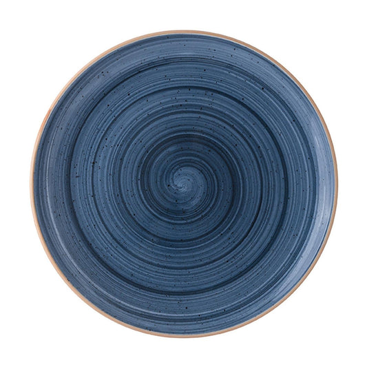 Dusk dia.9" Round Blue Vitrified Plate