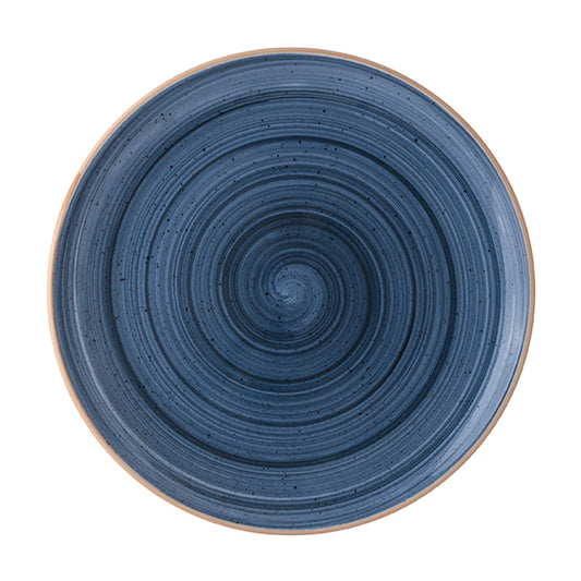 Porcelain Dusk dia.9" Round Blue Porcelain Plate - Case Pack: 12