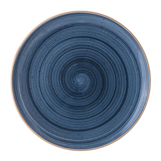 Turgla Vitrified Dusk dia.10" Round Blue Vitrified Plate - Case Pack: 12