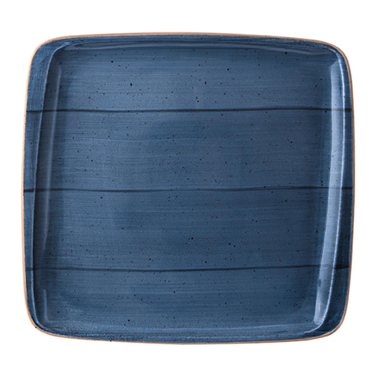 Turgla Vitrified Dusk 12.75" x 12" x h:0.75" Square Blue Vitrified Platter - Case Pack: 6