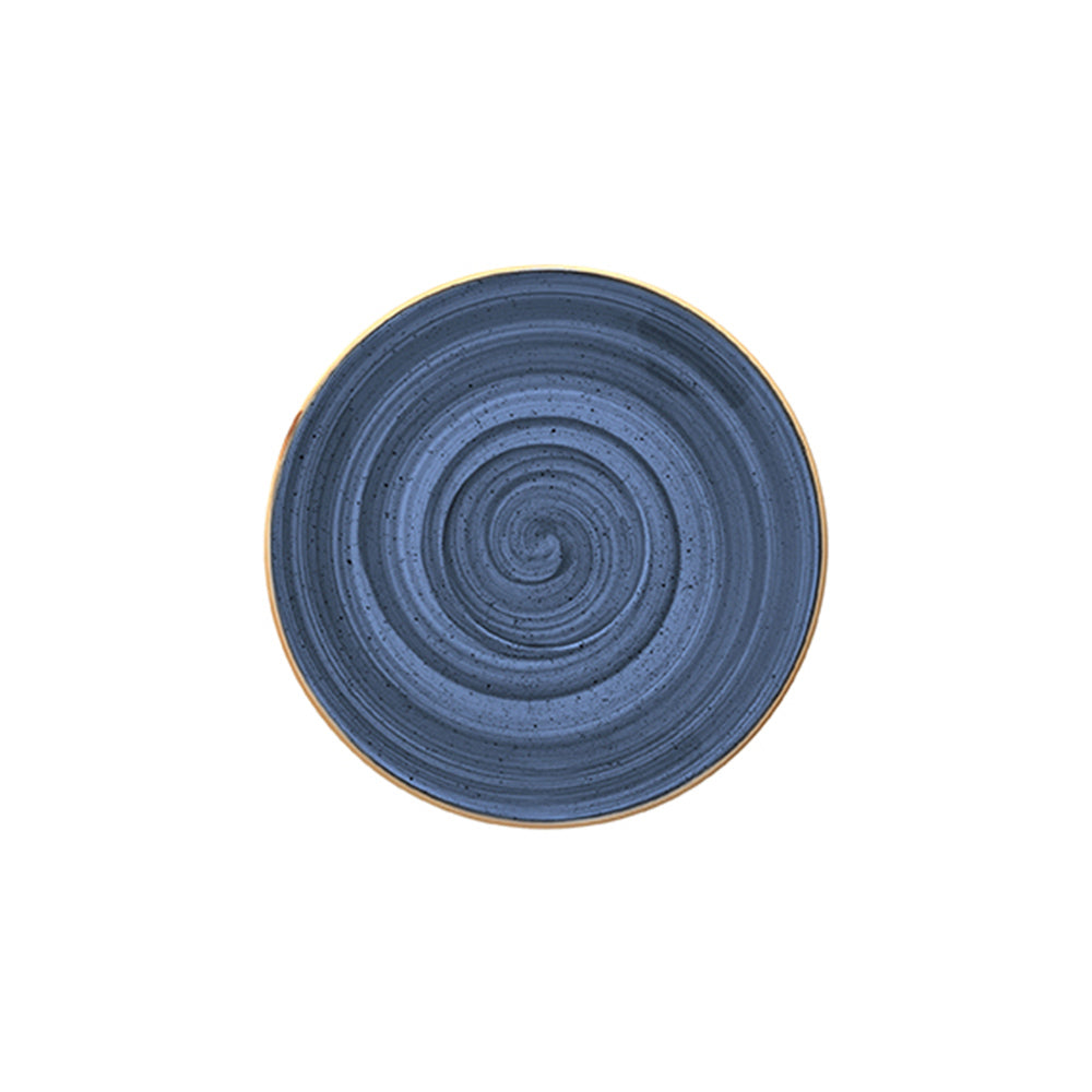 Porcelain Dusk dia.4.75" Round Blue Porcelain Saucer - Case Pack: 6