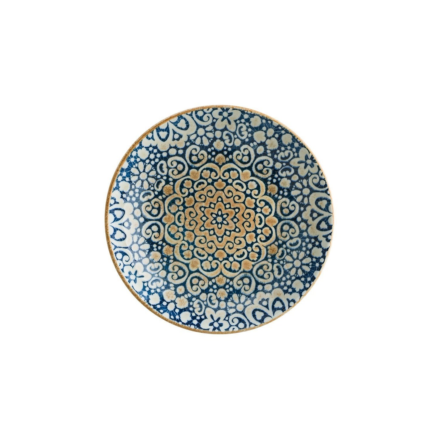 Turgla Vitrified Alhambra dia.11" h:2.5" 57 oz. Round Decorated Vitrified Bowl - Case Pack: 6