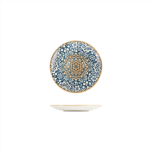 Turgla Vitrified Alhambra dia.6.25" Round Decorated Vitrified Saucer - Case Pack: 6