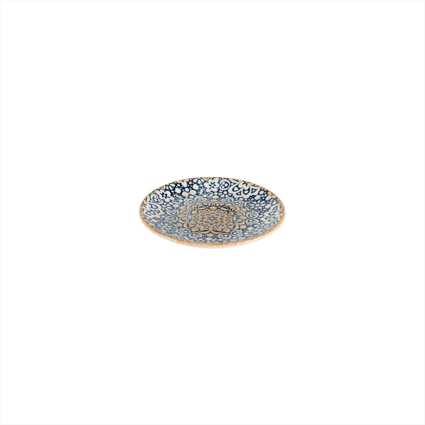 Turgla Vitrified Alhambra dia.6.25" Round Decorated Vitrified Saucer - Case Pack: 6