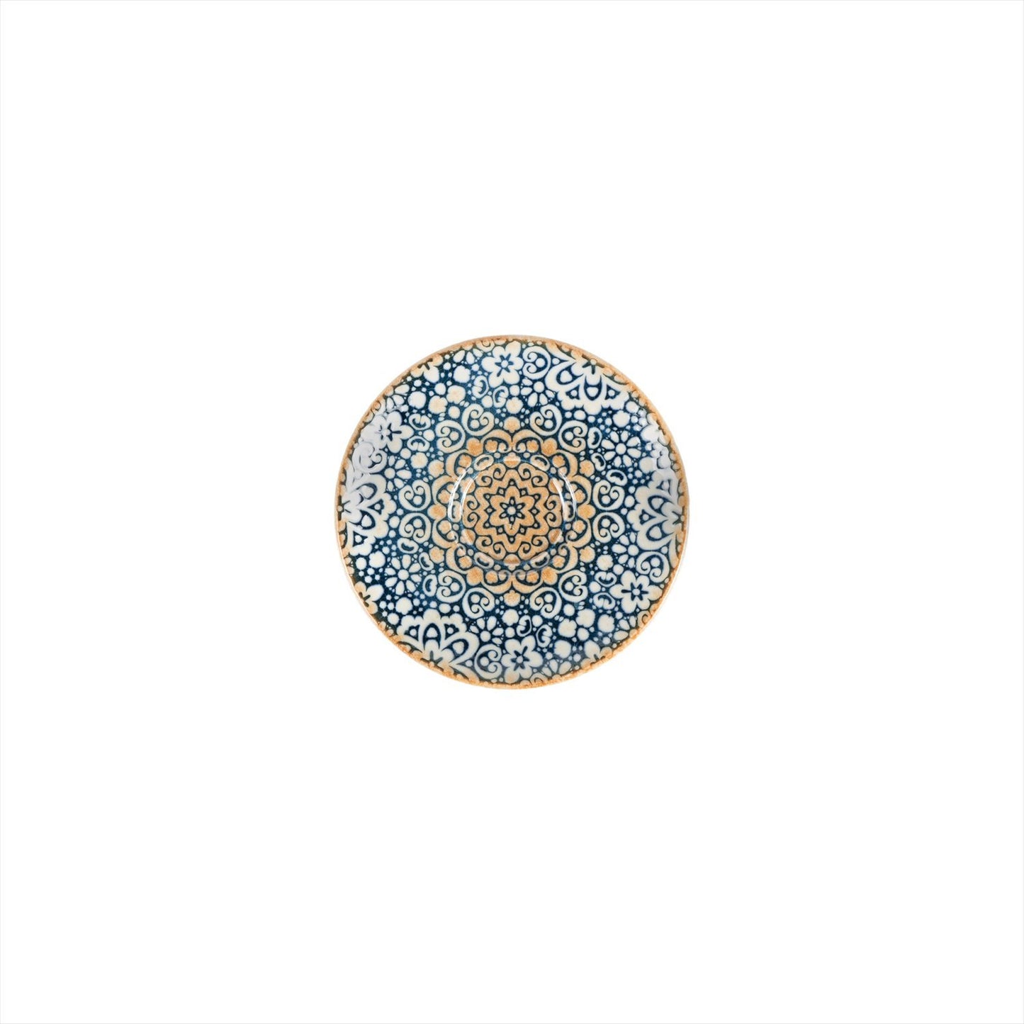 Turgla Vitrified Alhambra dia.6.25" Round Decorated Vitrified Saucer - Case Pack: 6