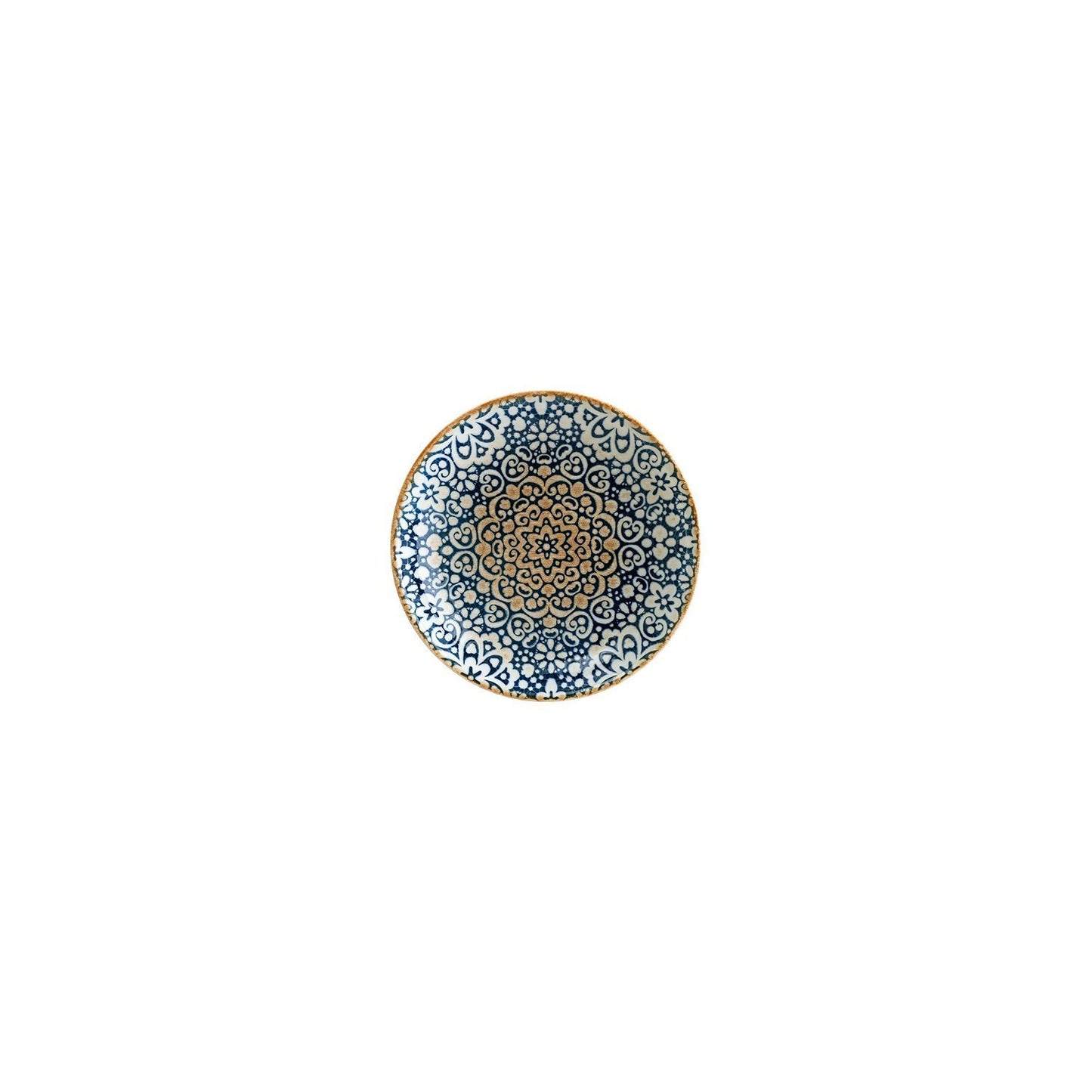 Turgla Vitrified Alhambra dia.6" h:1.5" 11 oz. Round Decorated Vitrified Bowl - Case Pack: 12