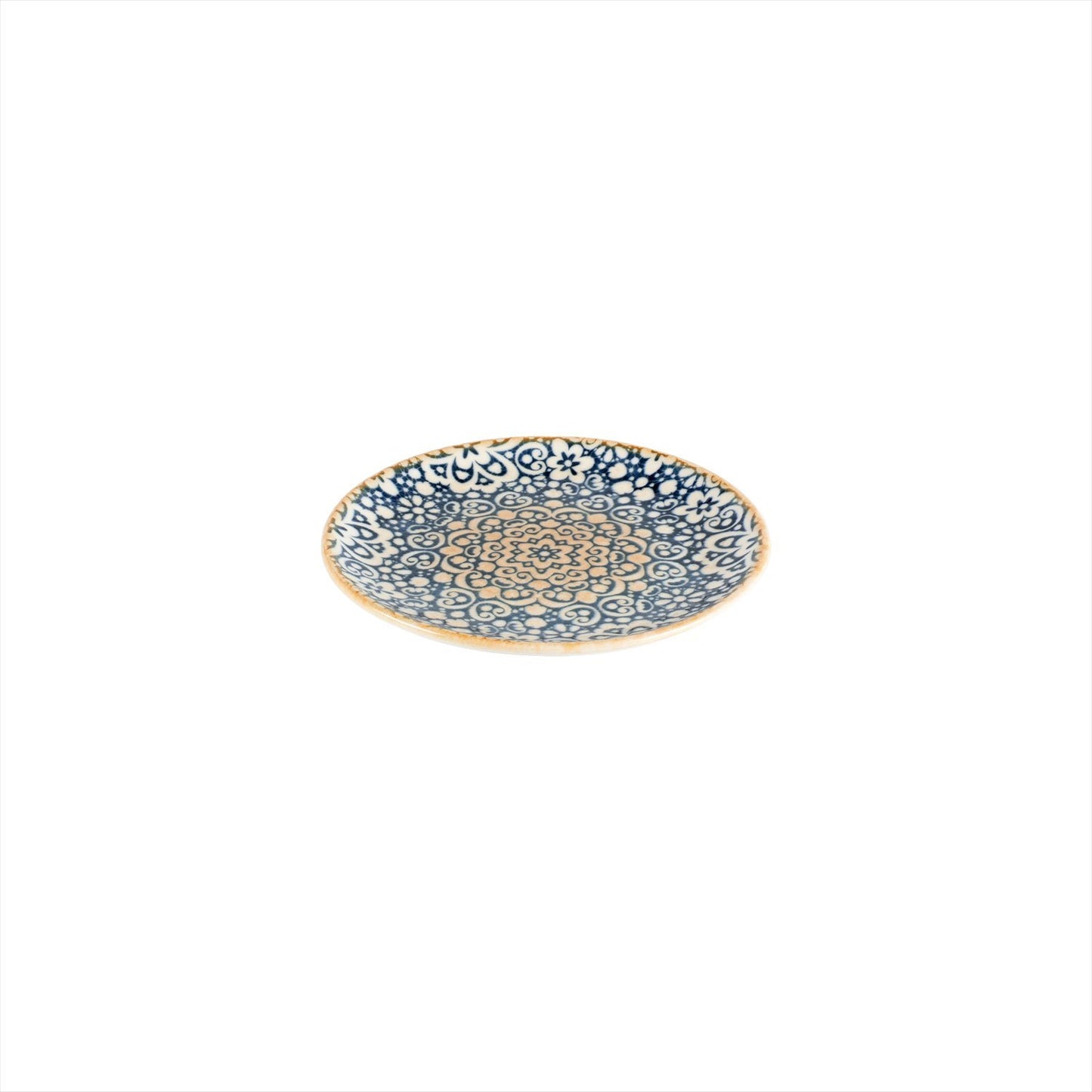 Turgla Vitrified Alhambra dia.7.5" Round Decorated Vitrified Plate - Case Pack: 12
