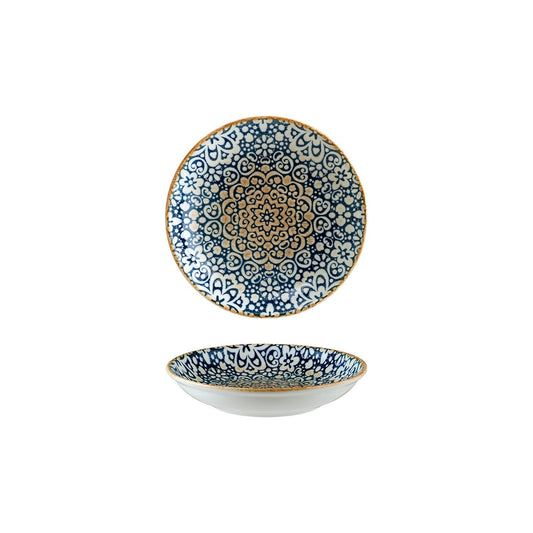 Turgla Vitrified Alhambra dia.8" h:1.5" 17 oz. Round Decorated Vitrified Bowl - Case Pack: 12