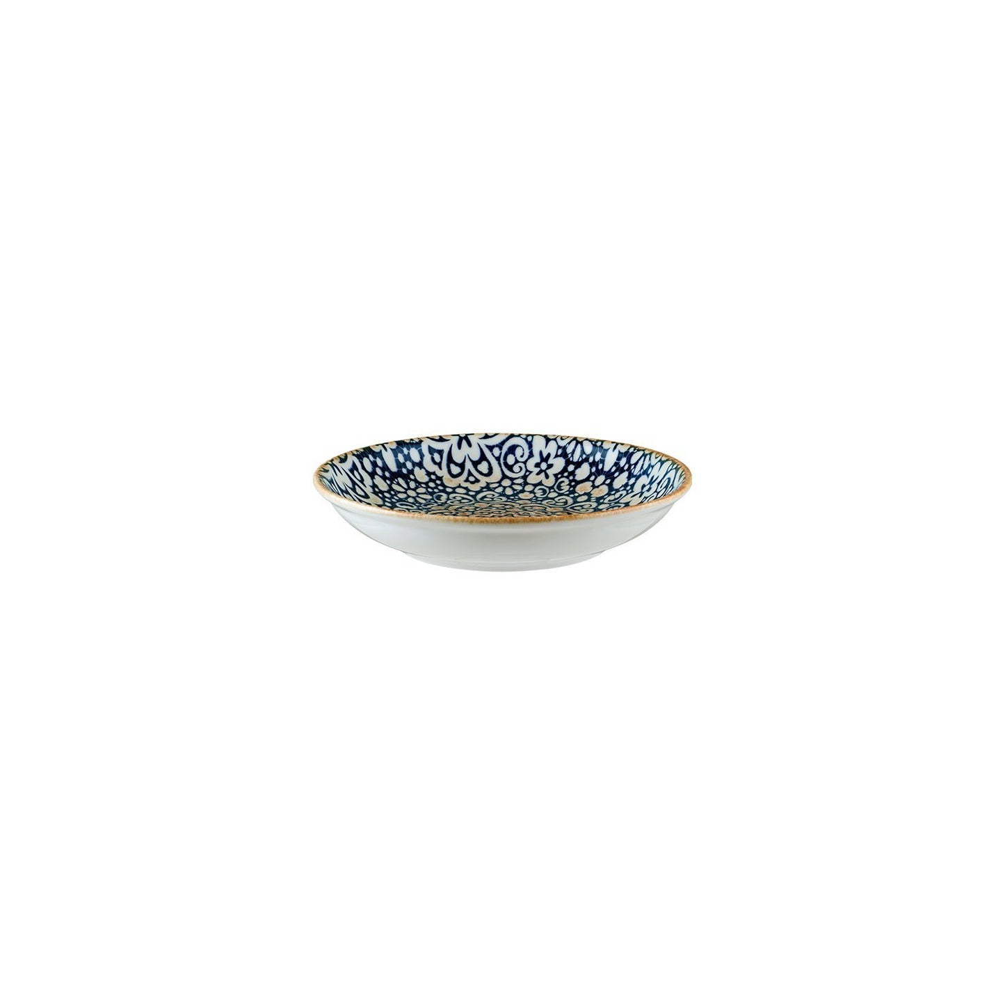 Turgla Vitrified Alhambra dia.8" h:1.5" 17 oz. Round Decorated Vitrified Bowl - Case Pack: 12