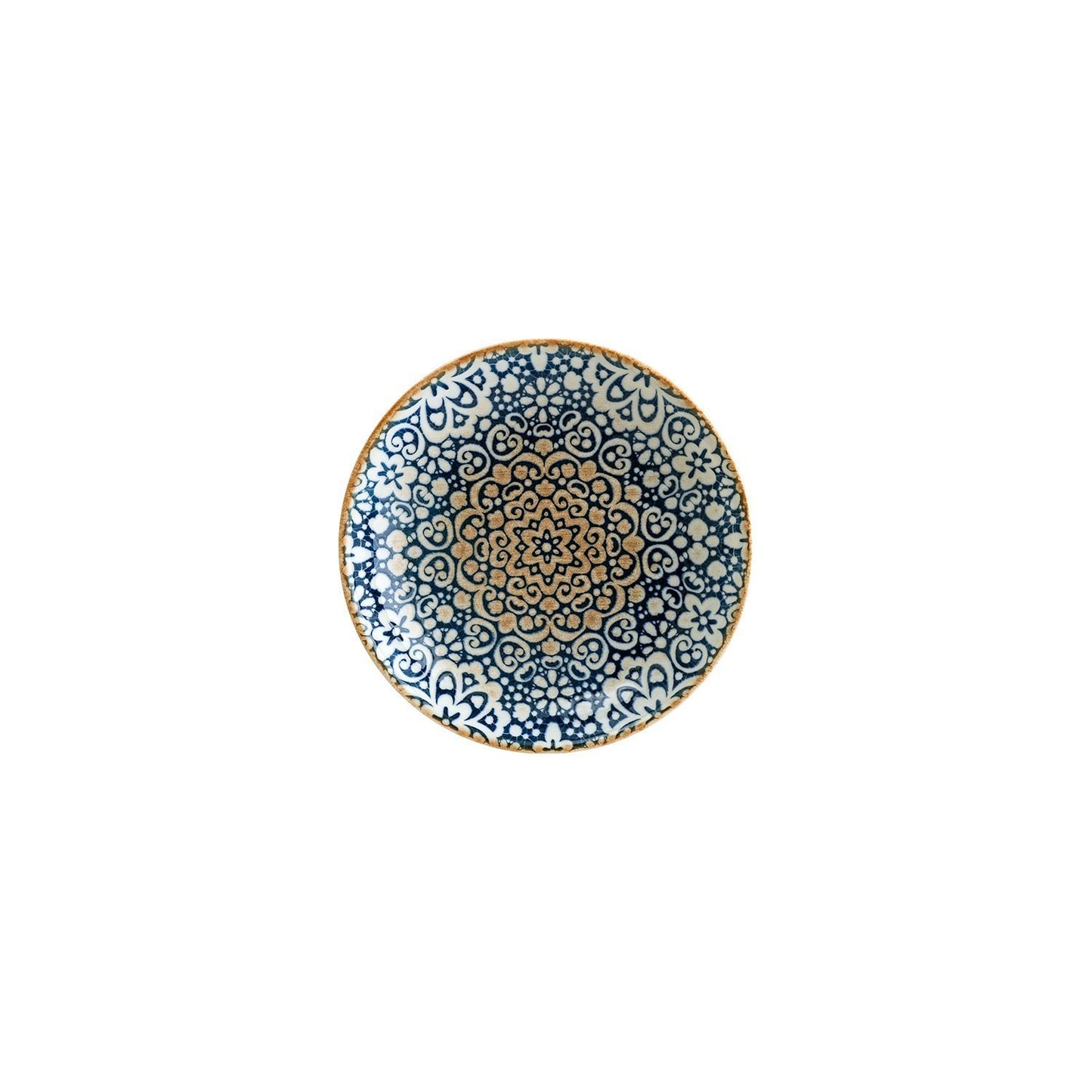 Turgla Vitrified Alhambra dia.8" h:1.5" 17 oz. Round Decorated Vitrified Bowl - Case Pack: 12