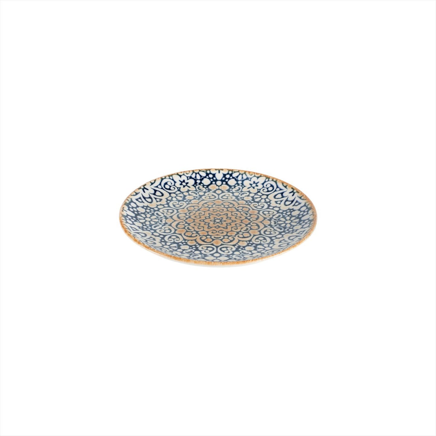 Turgla Vitrified Alhambra dia.8.25" Round Decorated Vitrified Plate - Case Pack: 12