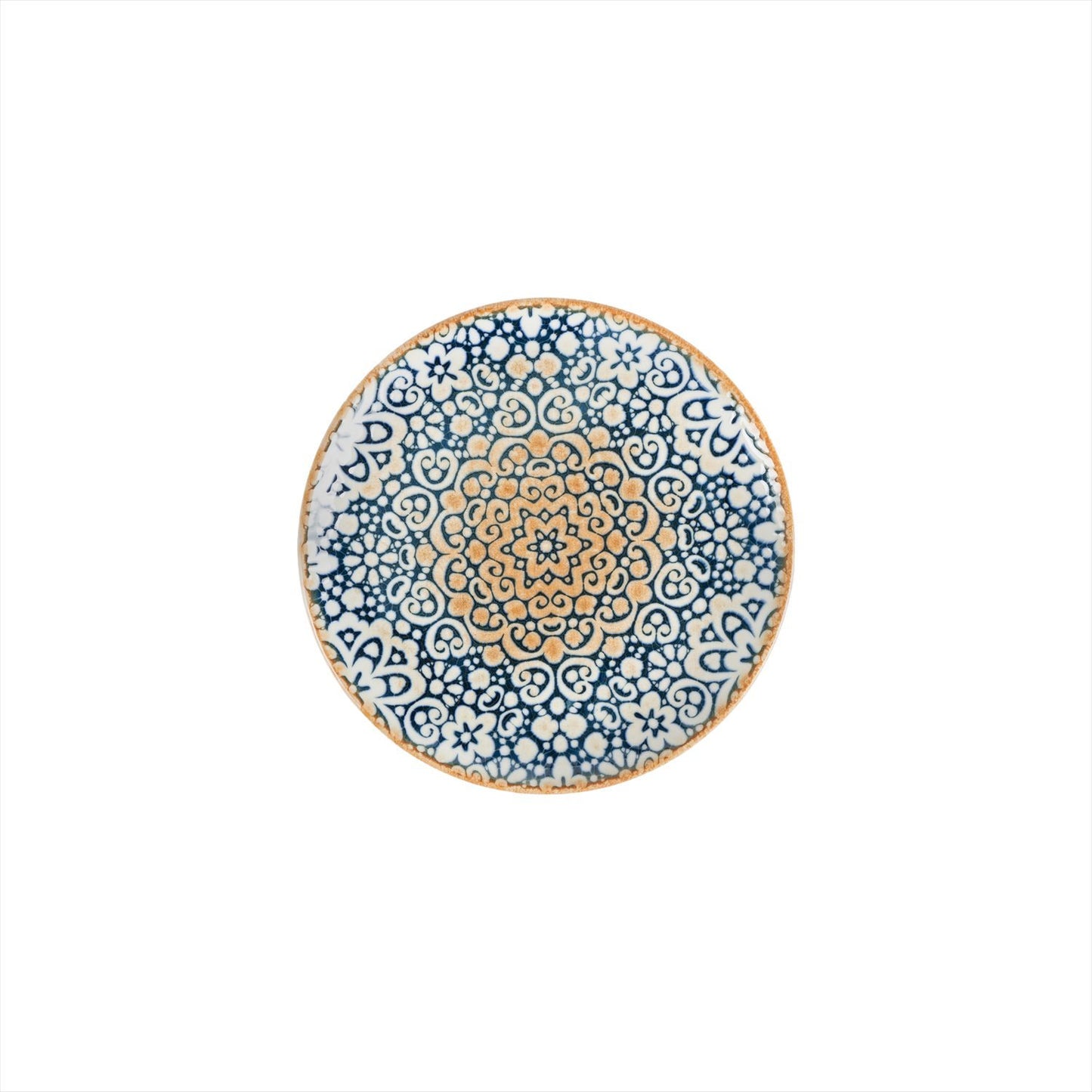 Turgla Vitrified Alhambra dia.8.25" Round Decorated Vitrified Plate - Case Pack: 12