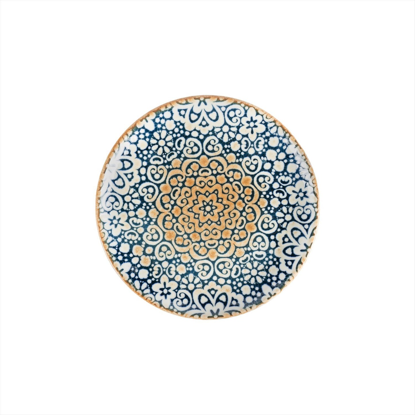 Turgla Vitrified Alhambra dia.10" Round Decorated Vitrified Plate - Case Pack: 12