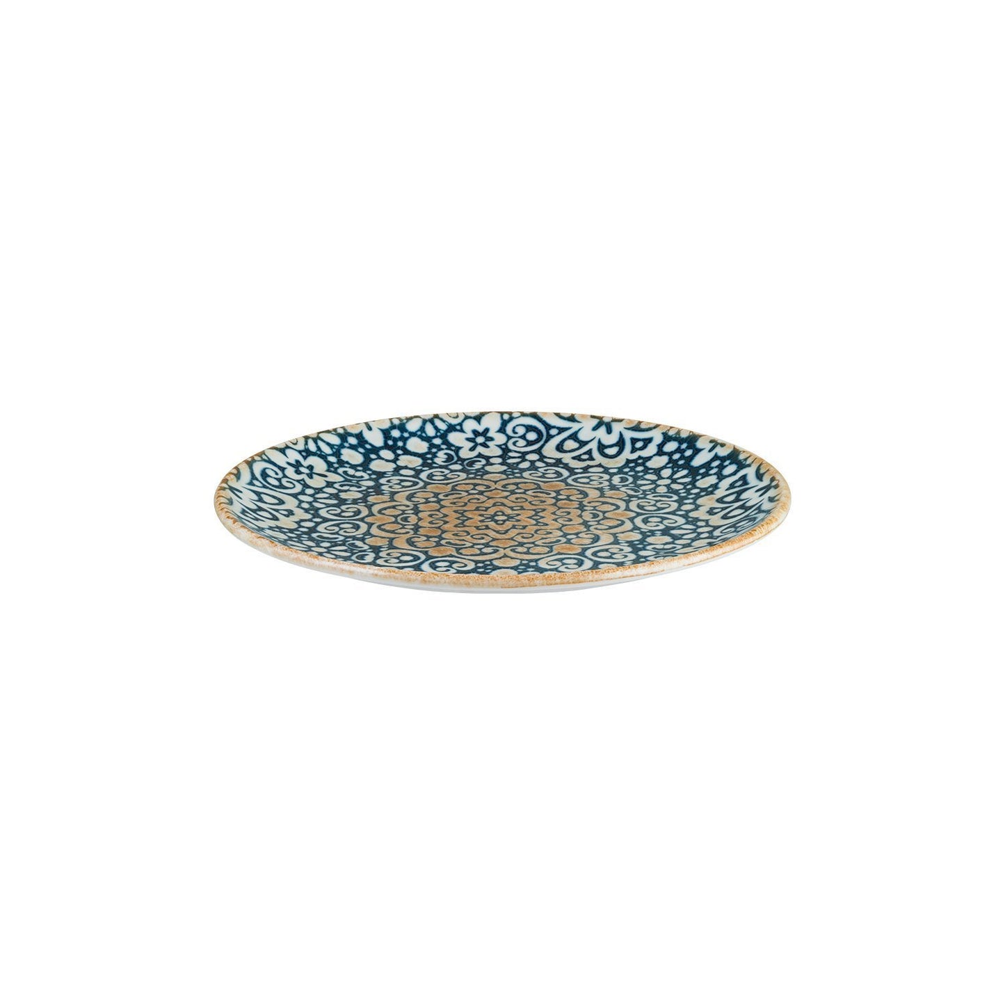 Turgla Vitrified Alhambra dia.12" Round Decorated Vitrified Plate - Case Pack: 6